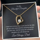 To My Beautiful Daughter Forever Love Personalized Pendant Necklace