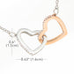 To My Mom Our Hearts Beat As One, A Link That Can Never Be Undone Necklace