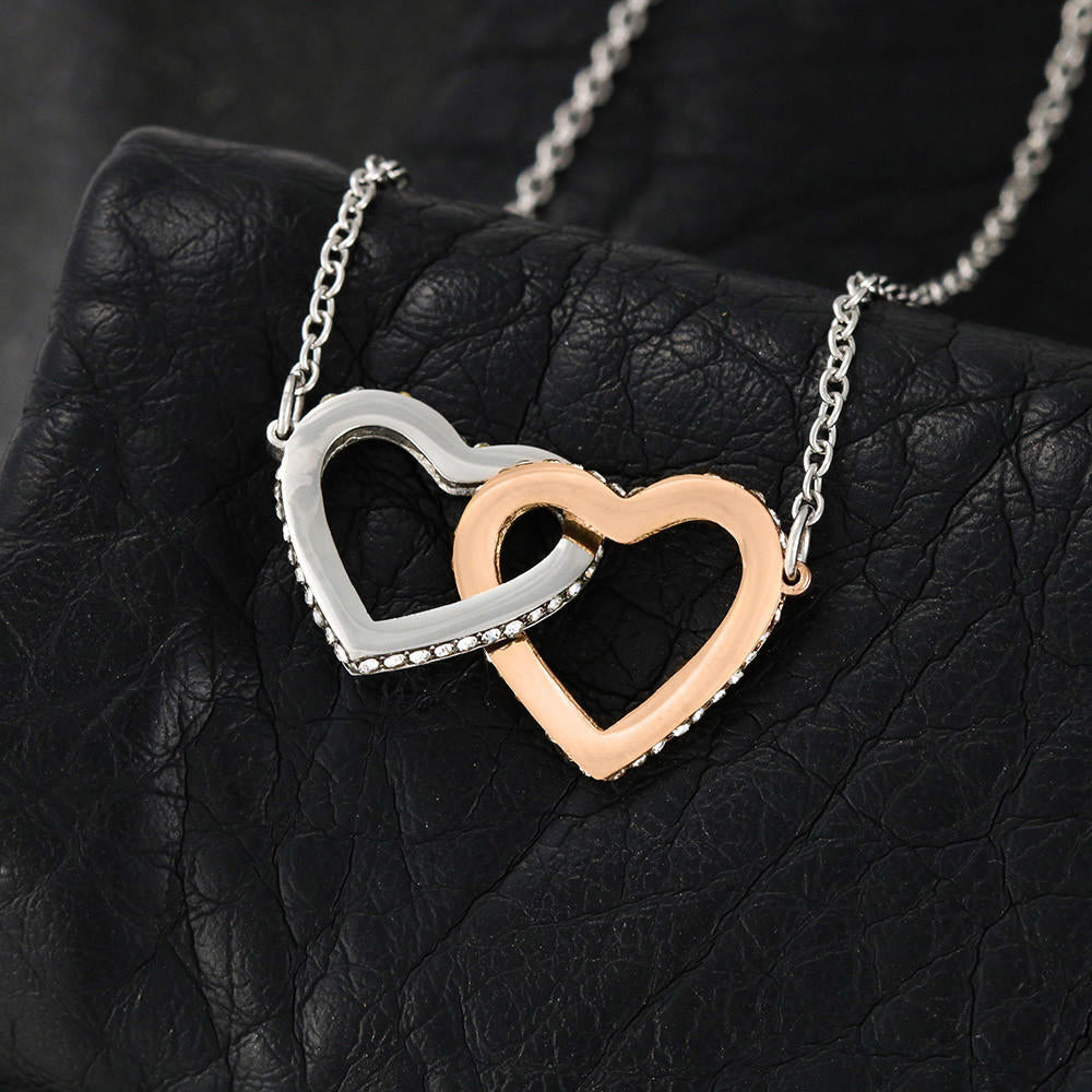 Entwined Hearts Sterling Silver and Rose Gold Plated Necklace | Reeves &  Reeves