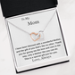 To My Mom A Wonderful Mother Never Ending Bond Pendant Necklace Gift
