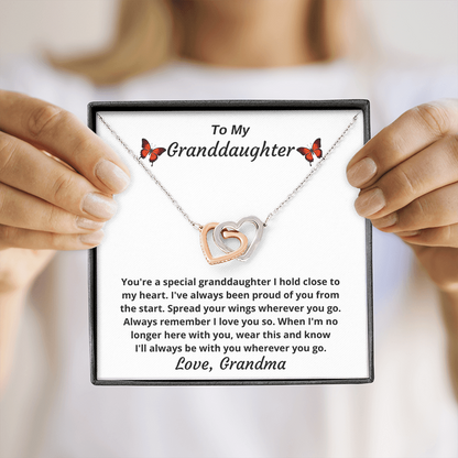 To My Granddaughter Always With You Personalized Necklace Gift