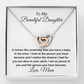 To My Beautiful Daughter Never Ending Love Mother To Daughter Personalized Necklace Gift