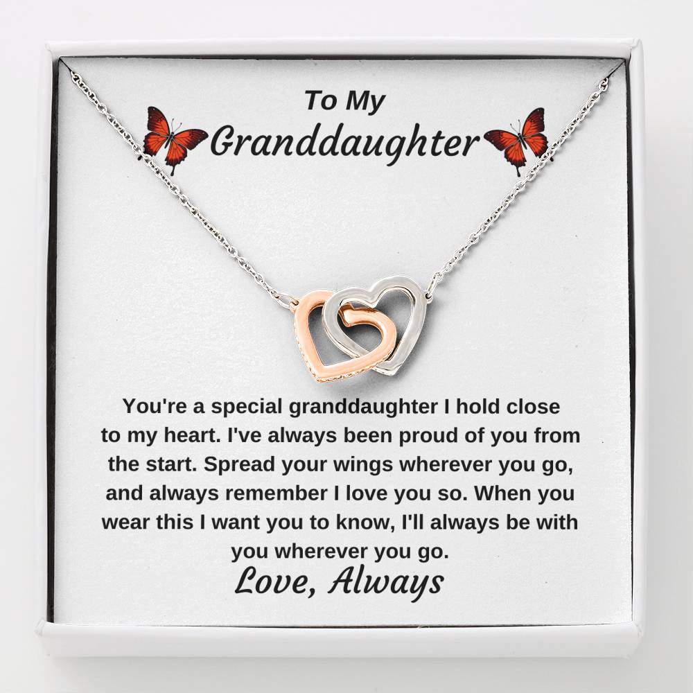 To My Beautiful Granddaughter Never Ending Love Personalized Necklace Gift