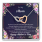 To My Mom Our Hearts Beat As One, A Link That Can Never Be Undone Necklace