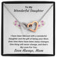 To My Wonderful Daughter Mother To Daughter Personalized Pendant Necklace Gift