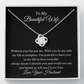 To My Beautiful Wife Symbol Of Eternal Love Personalized Pendant Necklace Gift