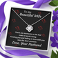 To My Beautiful Wife Eternal Love Personalized Luxury Pendant Necklace