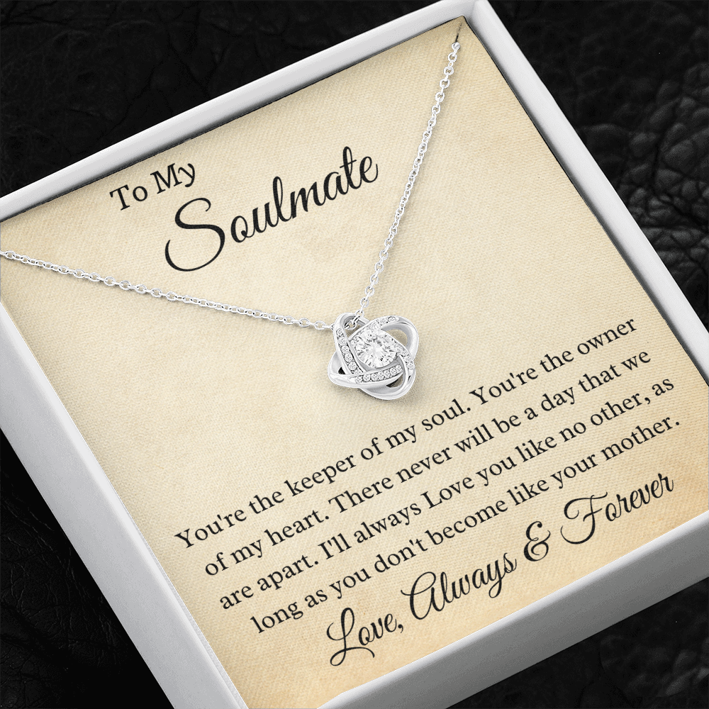 To My Soulmate Owner Of My Heart Luxury Pendant Necklace With Humorous Card