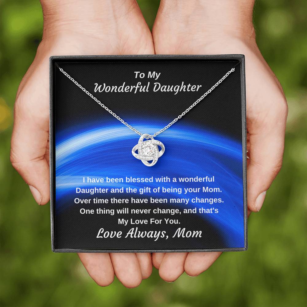 To My Wonderful Daughter Mother To Daughter Luxury Pendant Necklace Gift