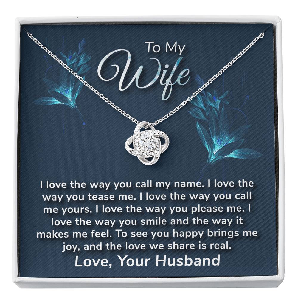 To My Wife The Love We Share Is Real Personalized Luxury Pendant Necklace Gift