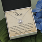 To My Wife Owner Of My Heart Luxury Pendant Necklace With Humorous Card