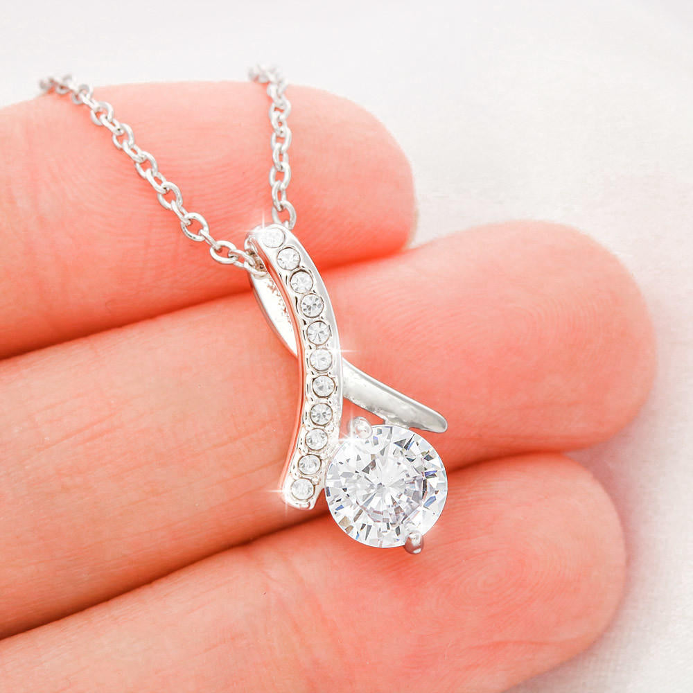 Melt her Heart with This Alluring Beauty 14k White Gold Over Stainless Steel Luxury Necklace