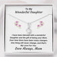 To My Wonderful Daughter Mother To Daughter Luxury 14k White Gold Pendant Necklace