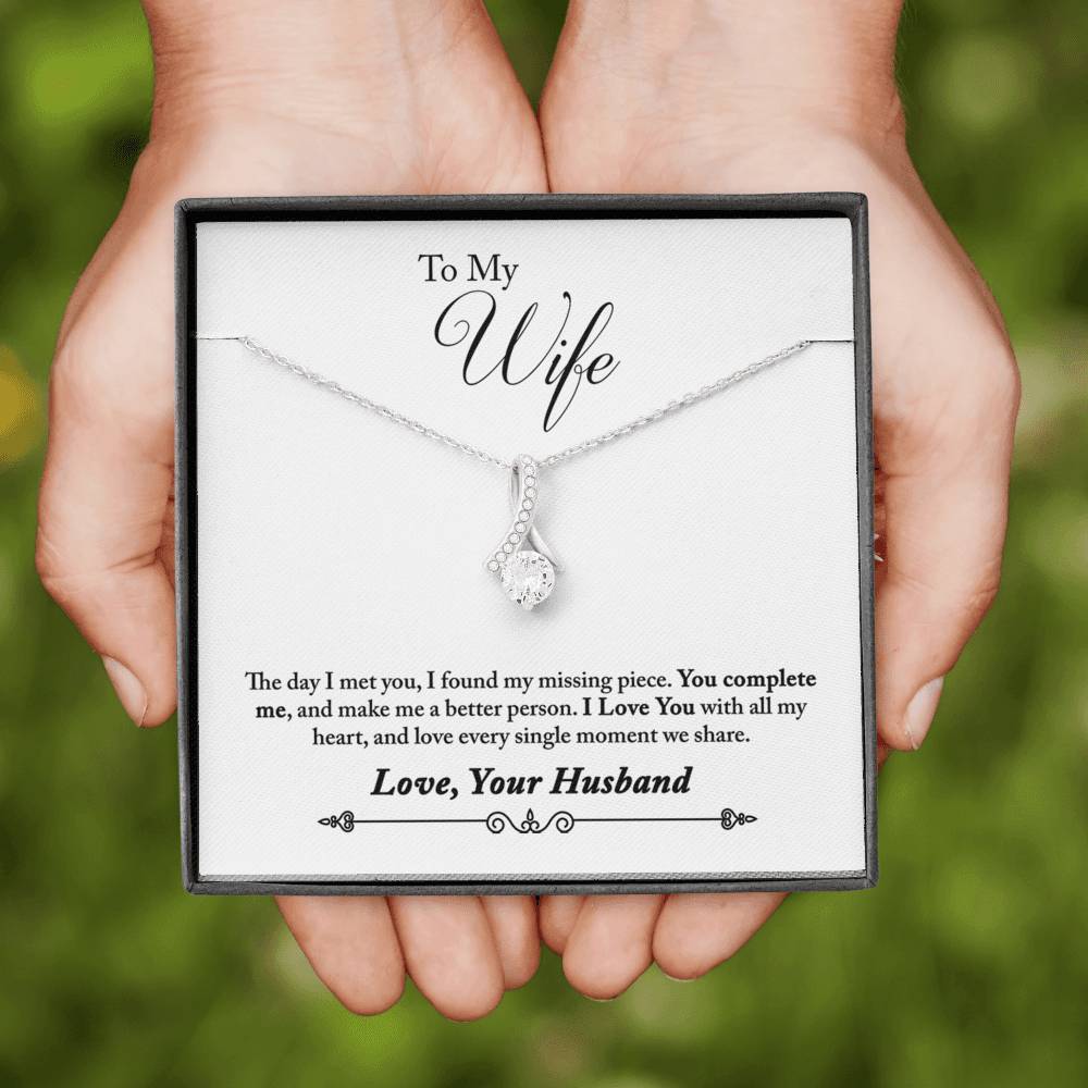 Melt her Heart with This Alluring Beauty 14k White Gold Over Stainless Steel Luxury Necklace