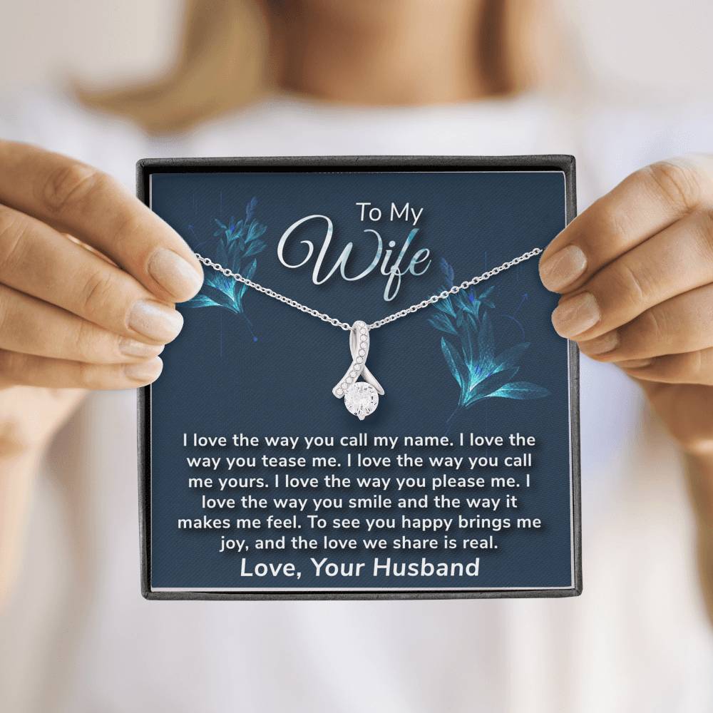 The Love We Share Is Real 14k White Gold Finish Personalized Luxury Pendant Necklace Gift