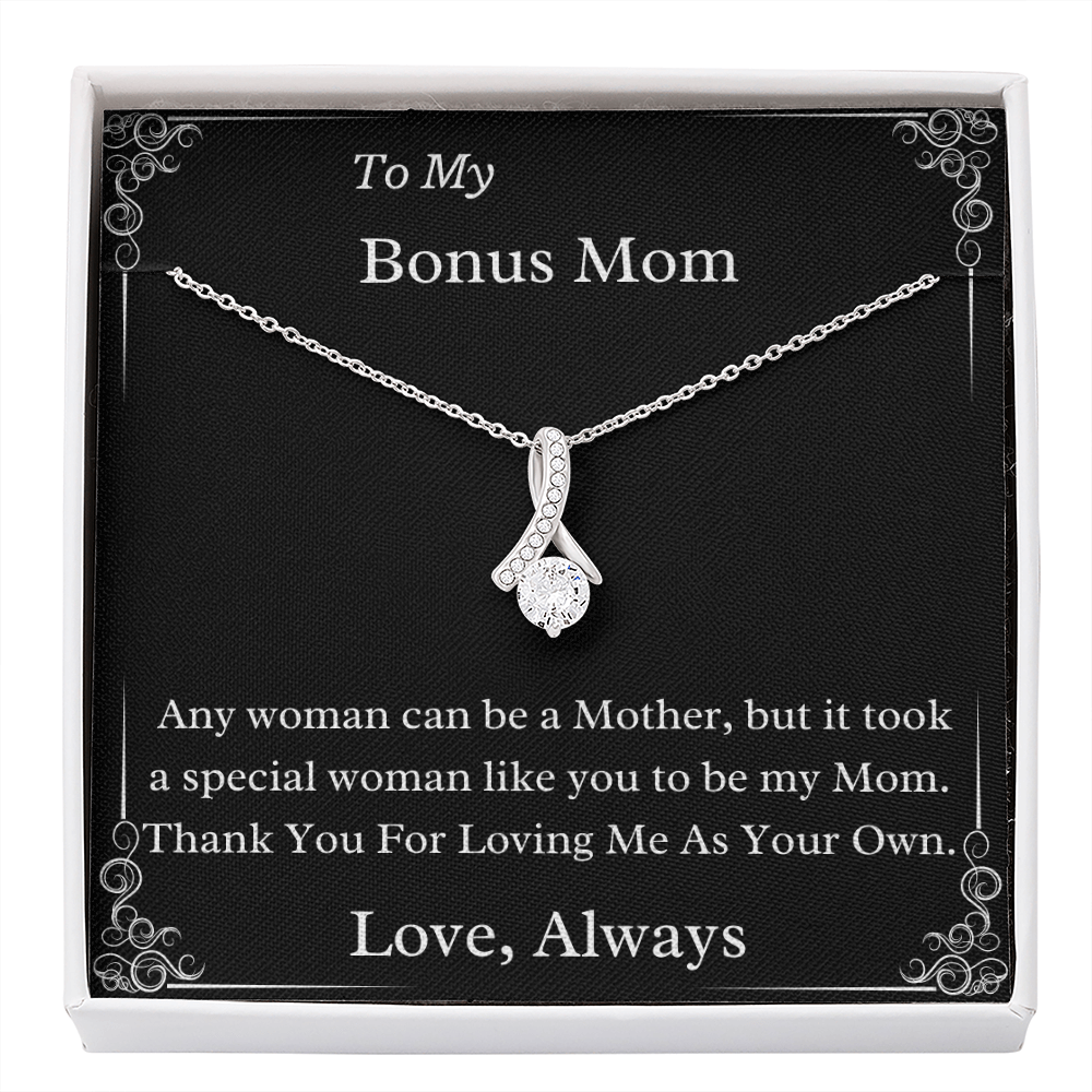 To My Bonus Mom A Special Woman Necklace Gift
