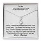 To My Beautiful Granddaughter 14k White Gold Finish Personalized Necklace Gift