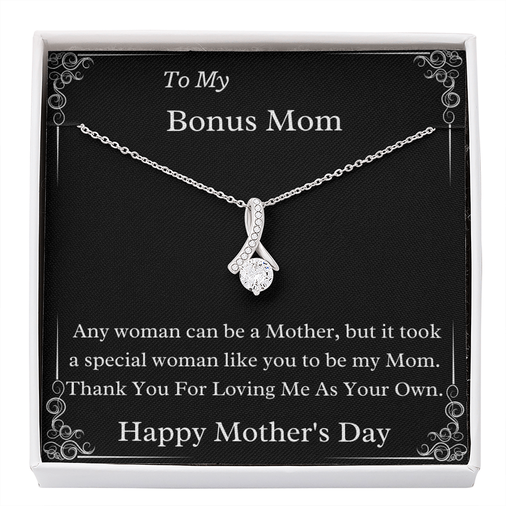 To My Bonus Mom A Special Woman Mother's Day Necklace Gift