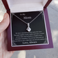 To My Mom A Special Bond 14k White Gold Finish Luxury Necklace Gift