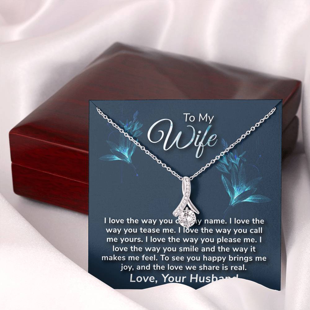 The Love We Share Is Real 14k White Gold Finish Personalized Luxury Pendant Necklace Gift