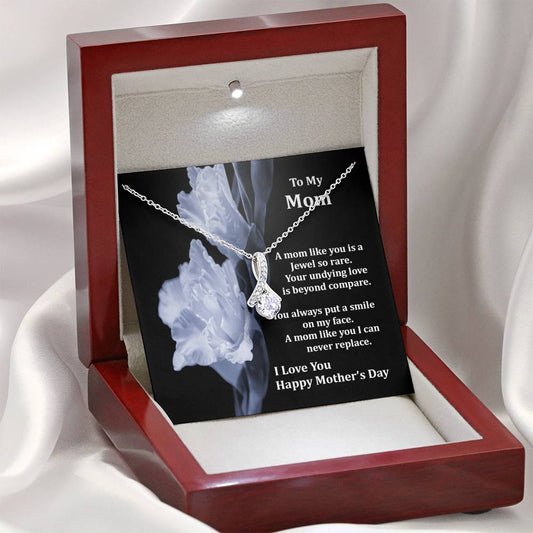 To My Mom A Mom Like You Is A Jewel So Rare Necklace Gift