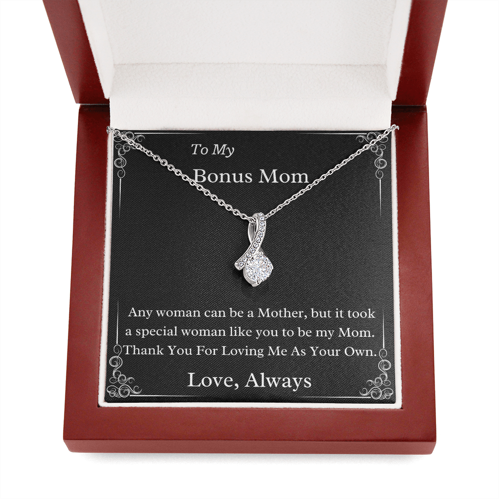 To My Bonus Mom A Special Woman Necklace Gift