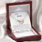 To My Mom Our Hearts Beat As One, Mother's Day Necklace Gift