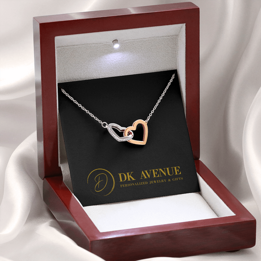 Interlocking Hearts Luxury Pendant Necklace