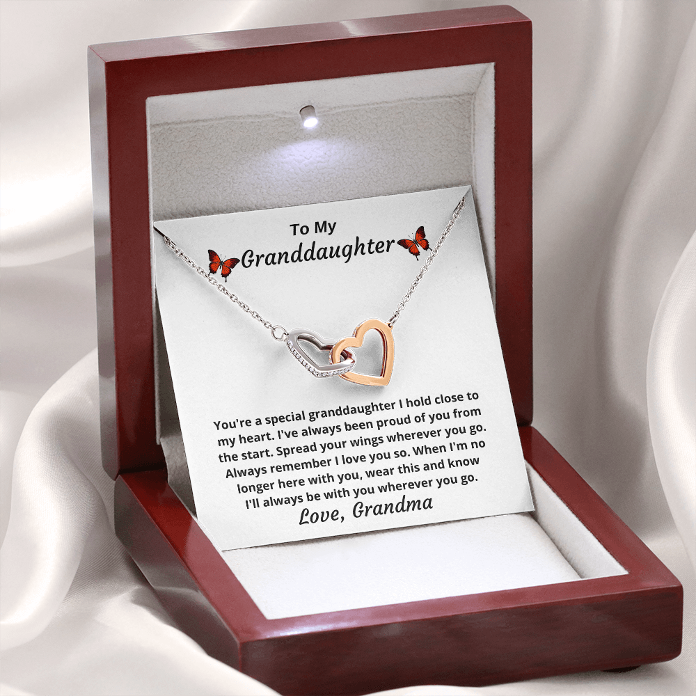 To My Granddaughter Always With You Personalized Necklace Gift