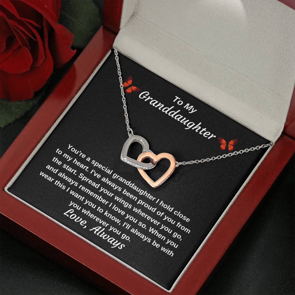 To My Beautiful Granddaughter Never Ending Love Personalized Luxury Necklace Gift