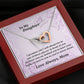 To My Daughter Always With You Interlocking Hearts Necklace Love Mom