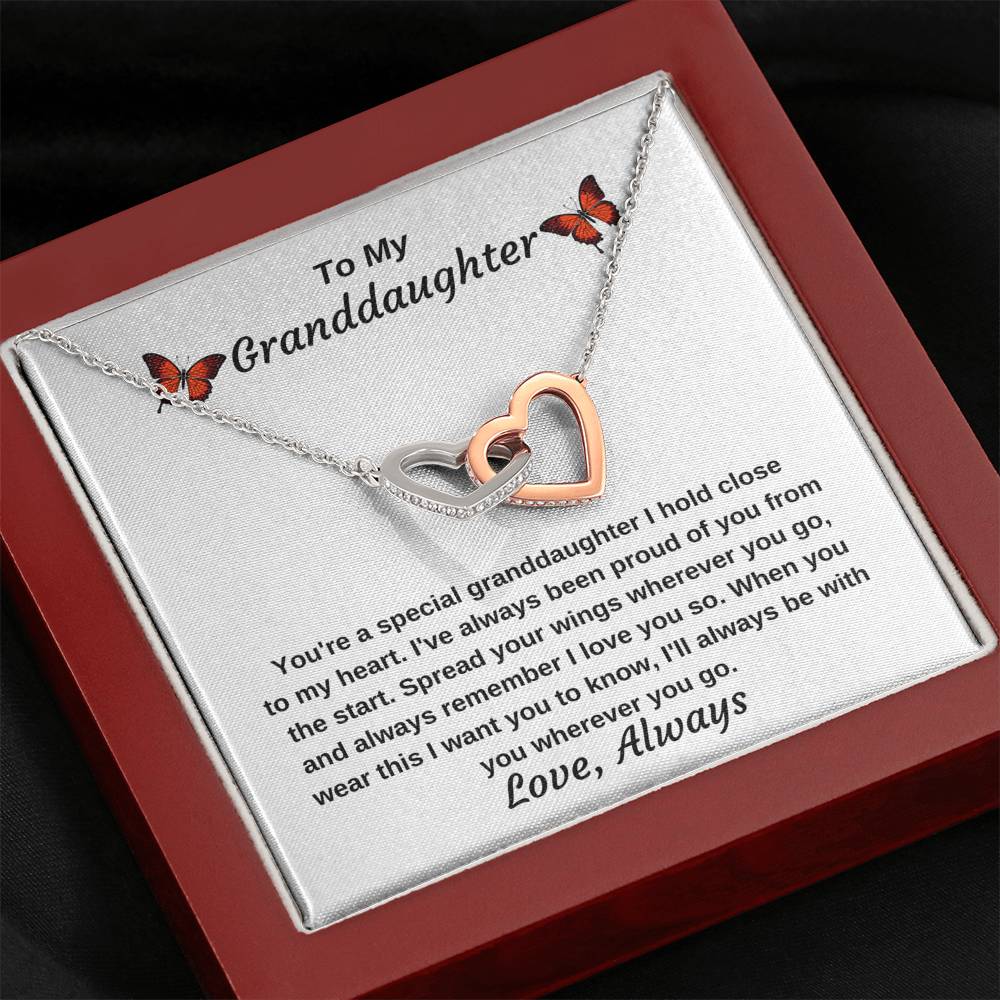To My Beautiful Granddaughter Never Ending Love Personalized Necklace Gift