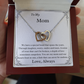 To My Mom Two Hearts Beat As One Luxury Necklace Gift