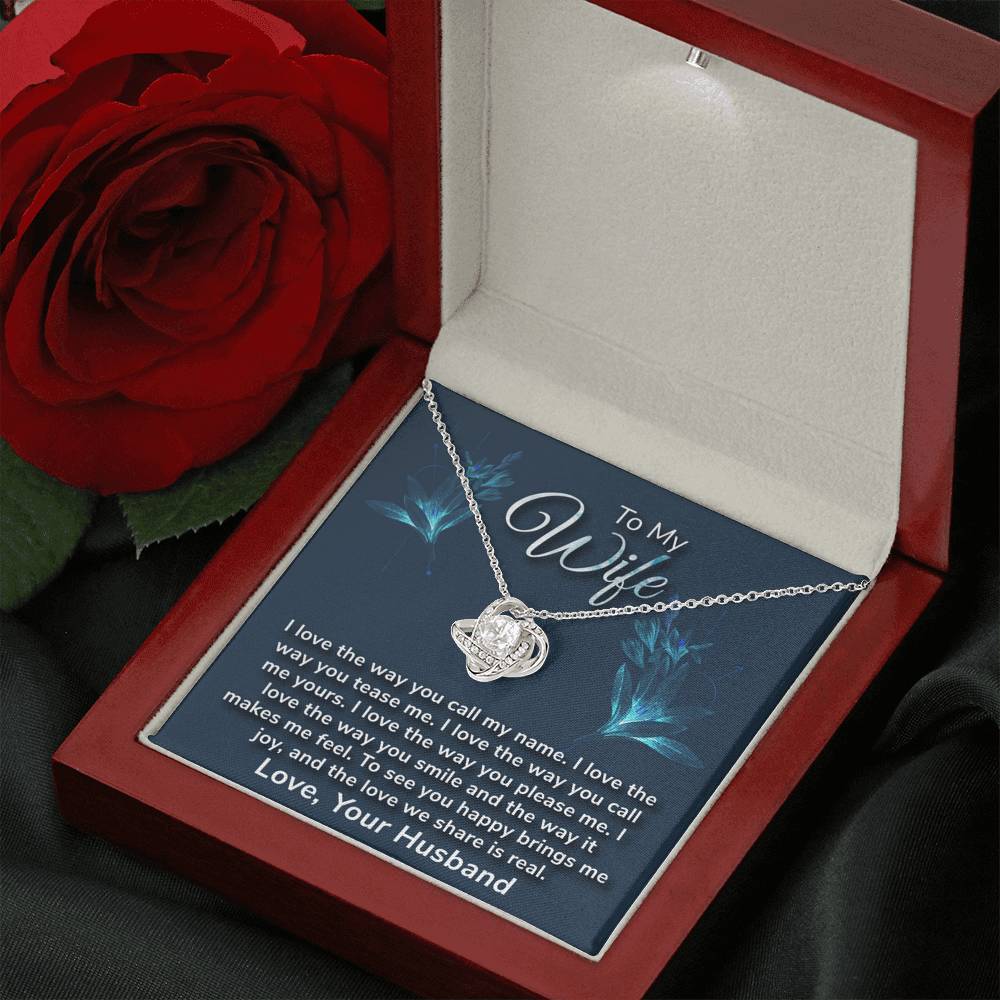 To My Wife The Love We Share Is Real Personalized Luxury Pendant Necklace Gift