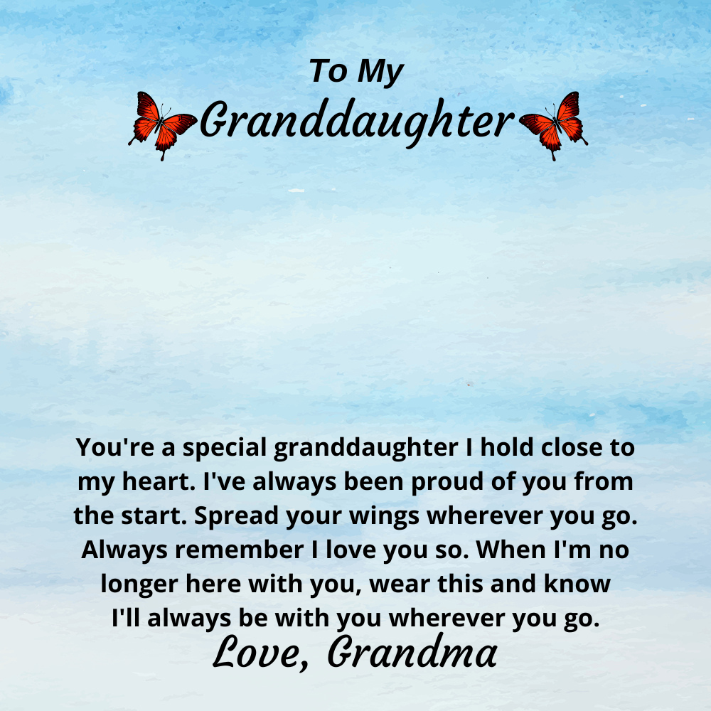 To My Granddaughter Always With You Personalized Pendant Necklace Gift